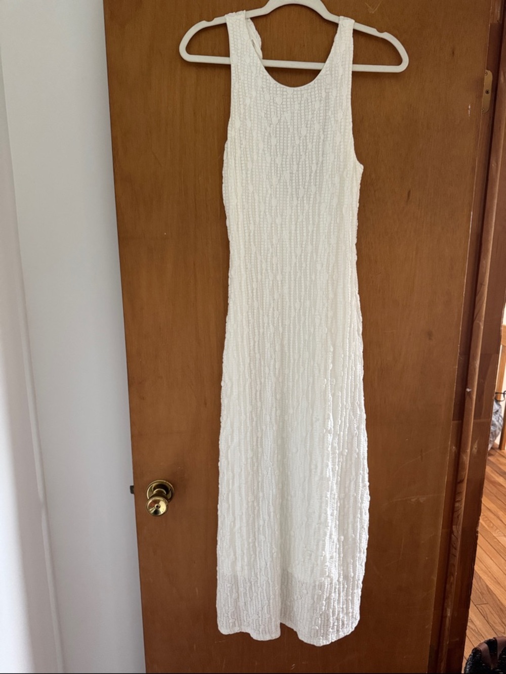 White Textured Maxi Dress – ASTR the Label, Size Large